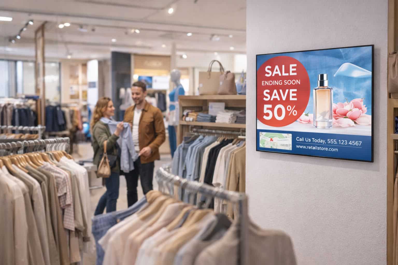 Digital Display for Retail Store Promotion